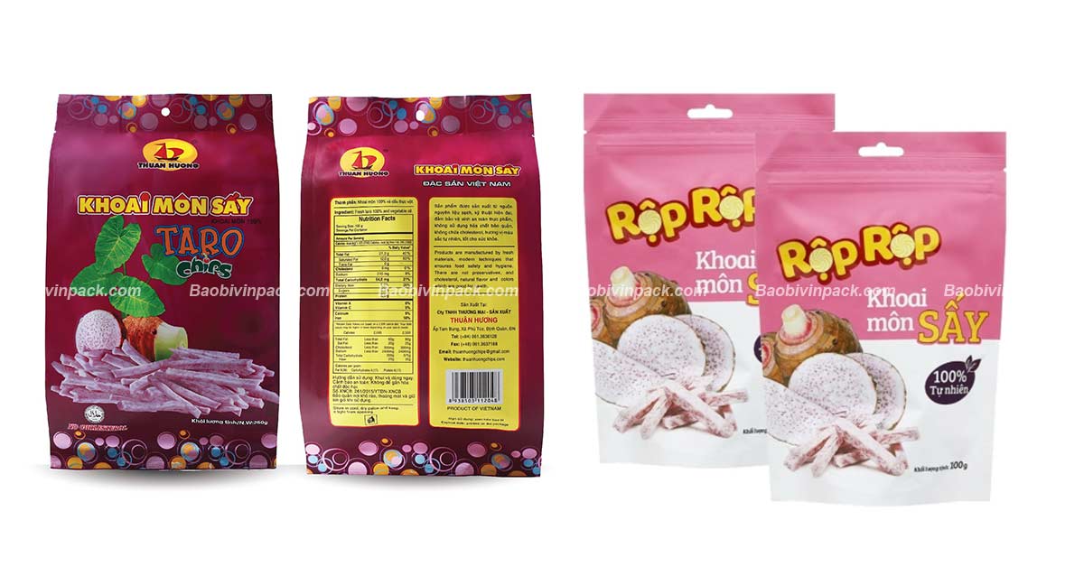 Bao bì khoai môn sấy Vinpack
