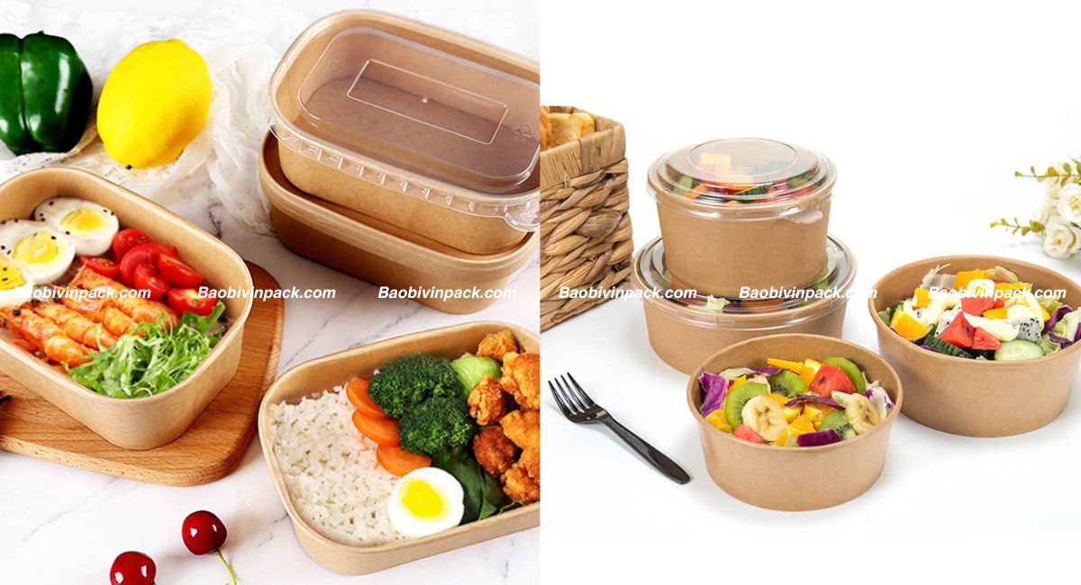 Hộp giấy đựng thực phẩm nắp rời