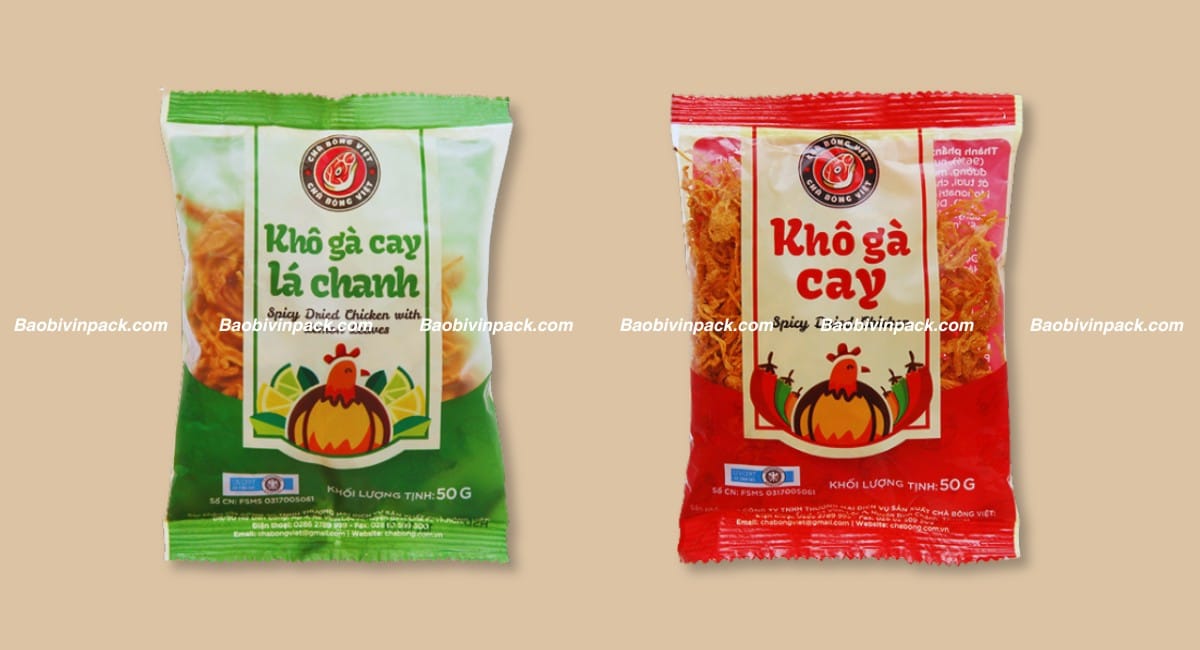 Mẫu thiết kế túi đựng khô gà