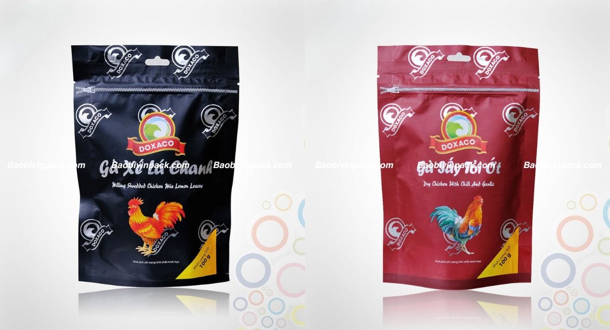 Mẫu thiết kế túi đựng khô gà