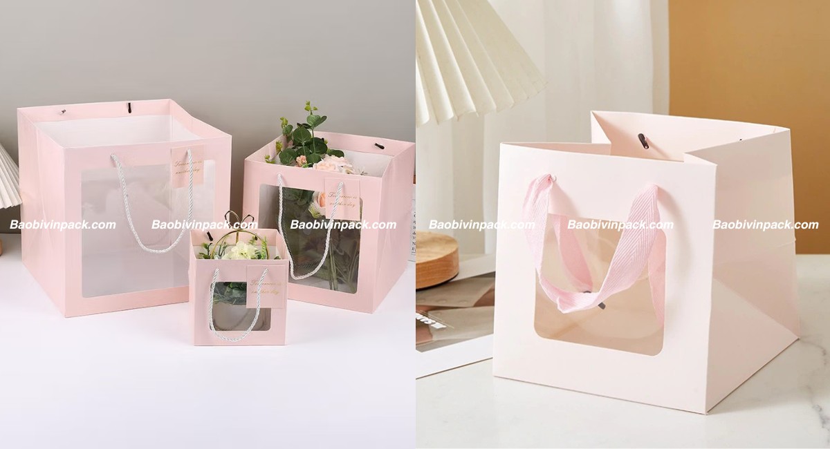Túi giấy đựng quà sinh nhật có cửa sổ