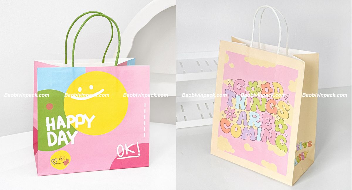 Túi giấy kraft đựng quà sinh nhật