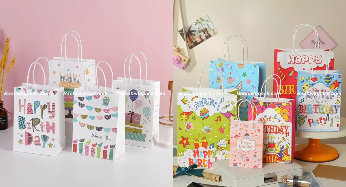 Túi giấy kraft đựng quà sinh nhật