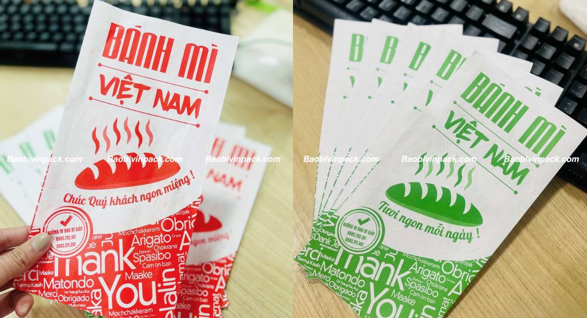 Mẫu túi giấy đựng bánh mì