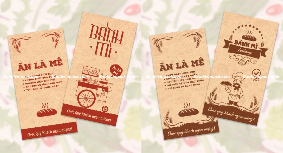 Mẫu túi giấy đựng bánh mì