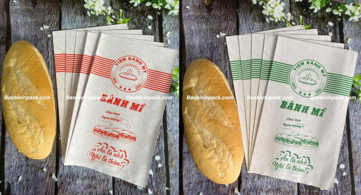 Mẫu túi giấy đựng bánh mì