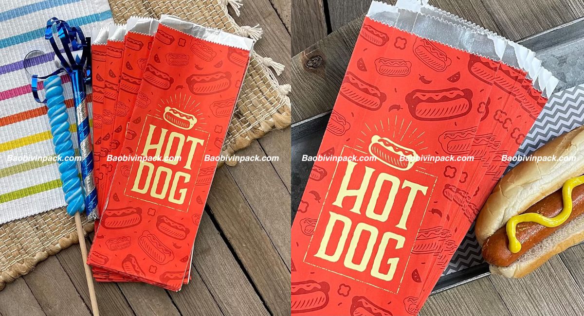Túi giấy đựng bánh mì hotdog