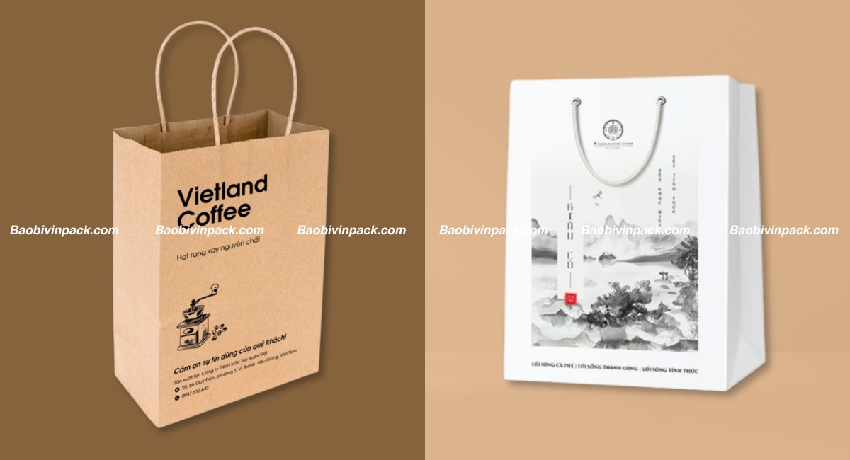 Mẫu túi giấy đựng cà phê