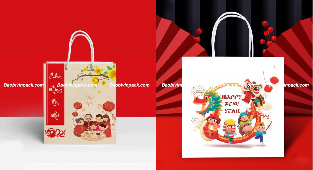 Mẫu túi giấy đựng quà tết