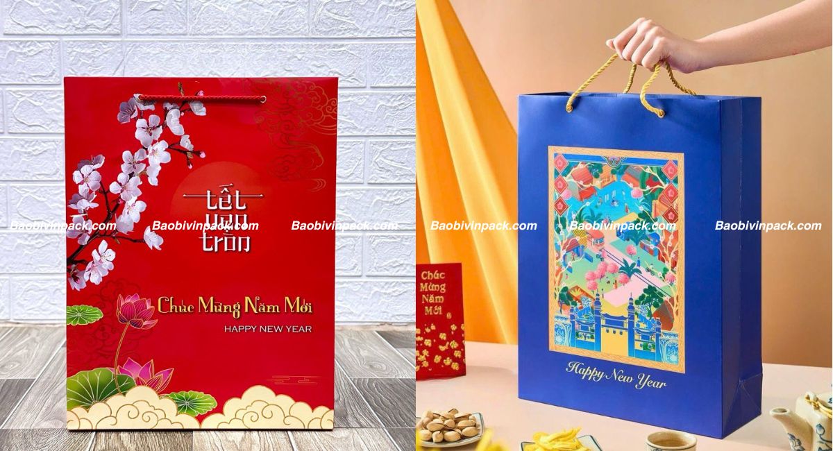 Mẫu túi giấy đựng quà tết