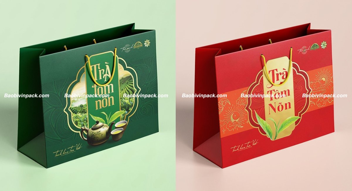 Mẫu túi giấy đựng trà