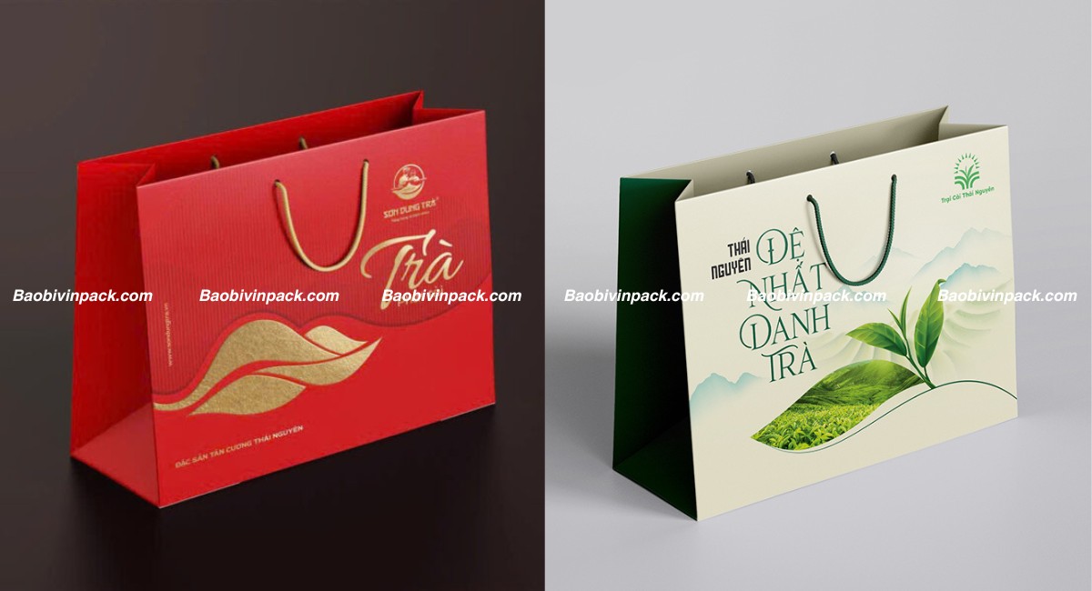 Mẫu túi giấy đựng trà