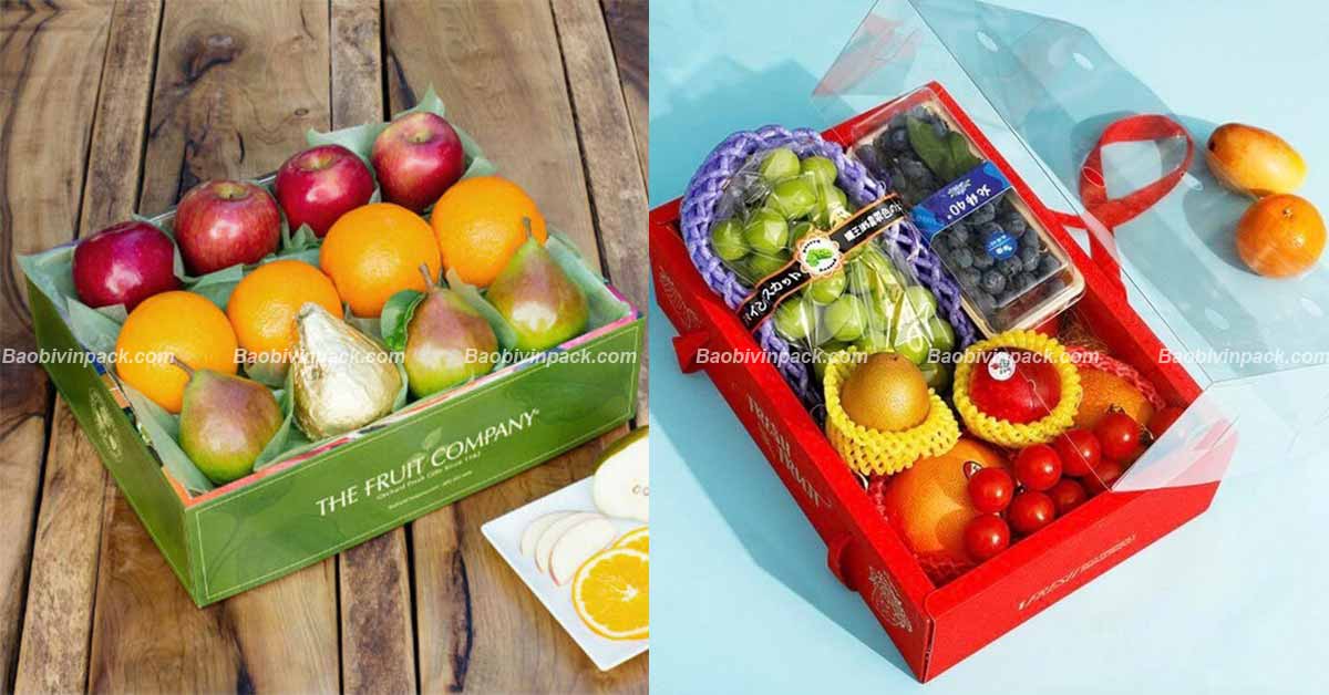 Khay giấy đựng hoa quả Vinpack