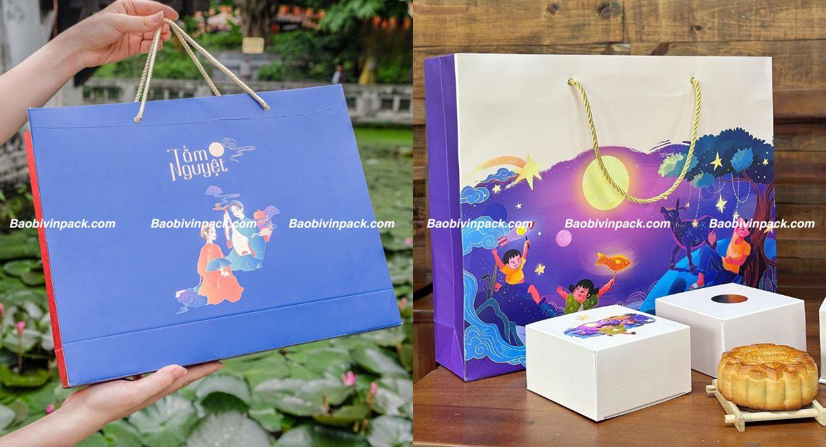 Mẫu thiết kế túi giấy đựng bánh trung thu