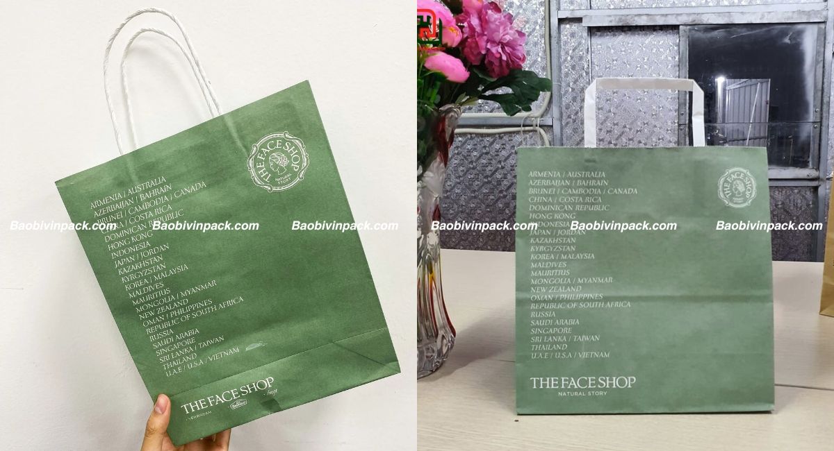 Mẫu túi giấy đựng mỹ phẩm