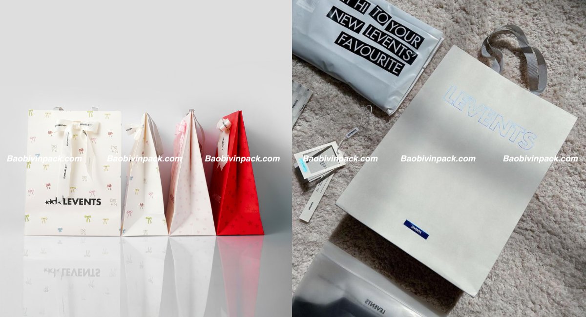 Mẫu túi giấy đựng quần áo thời trang