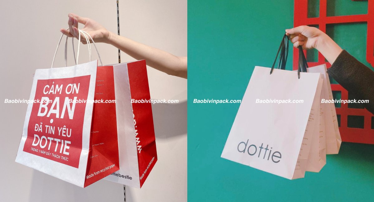 Mẫu túi giấy đựng quần áo thời trang