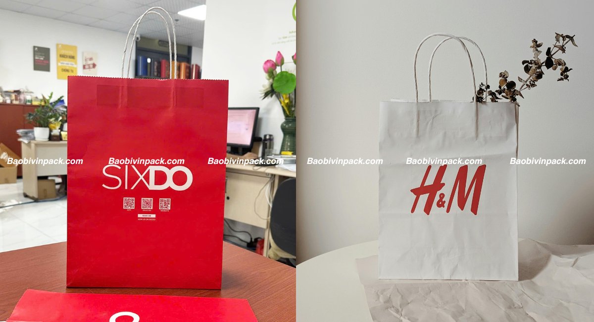 Mẫu túi giấy đựng quần áo thời trang