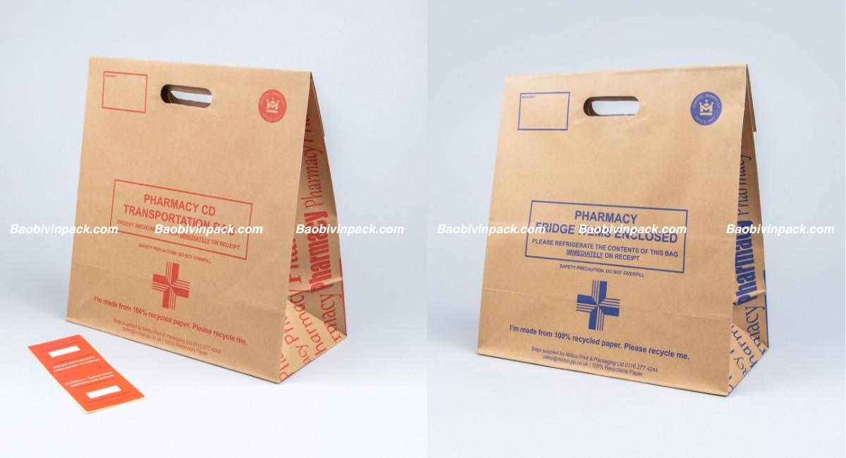 Kích thước túi giấy đựng thuốc