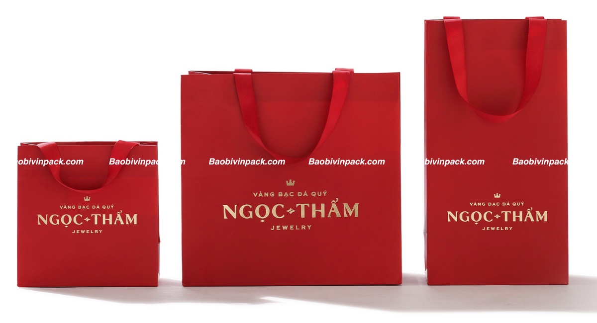 Mẫu túi giấy đựng trang sức sang trọng