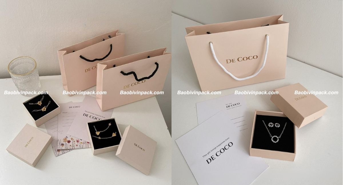 Mẫu túi giấy đựng trang sức sang trọng
