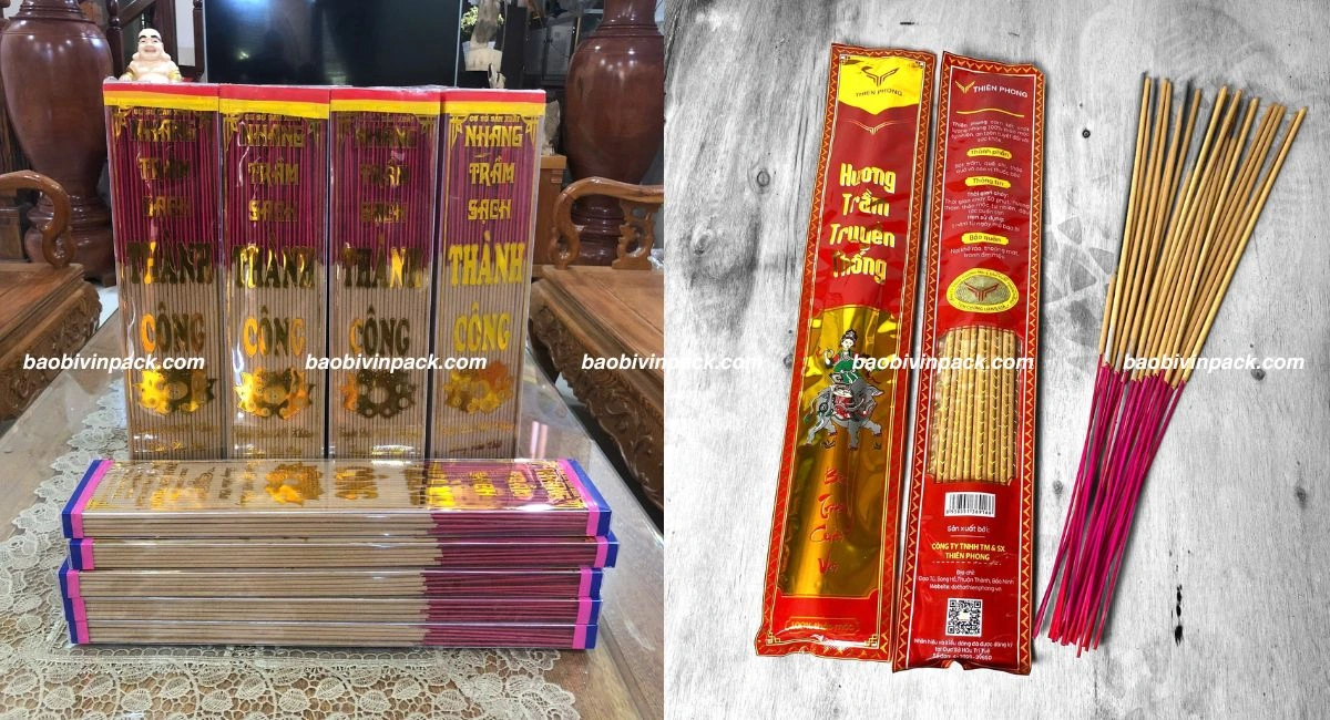 Chất liệu bao bì đựng nhang