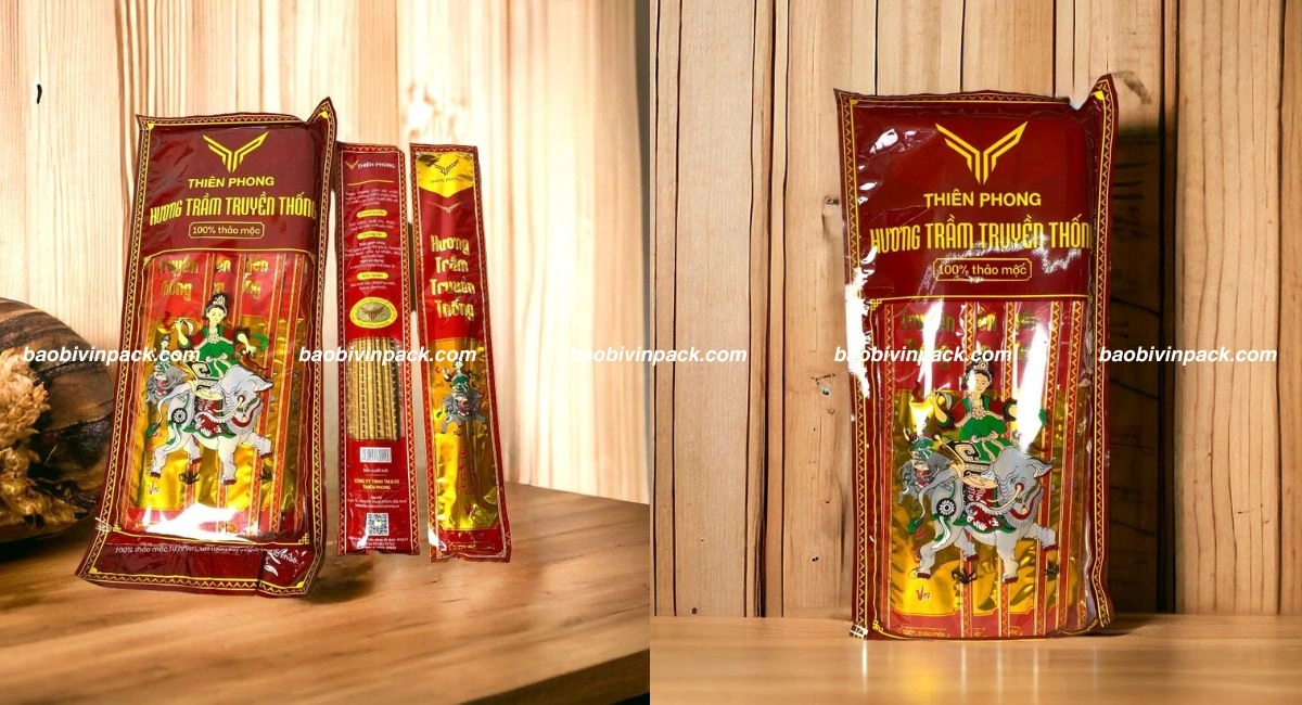 Mẫu bao bì đựng nhang in ấn sắc net