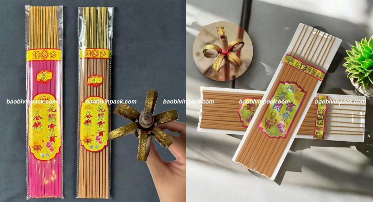 Mẫu bao bì đựng nhang in ấn theo yêu cầu