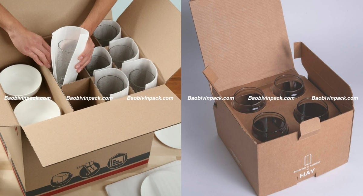 Kiểu dáng thùng carton đựng đồ dễ vỡ