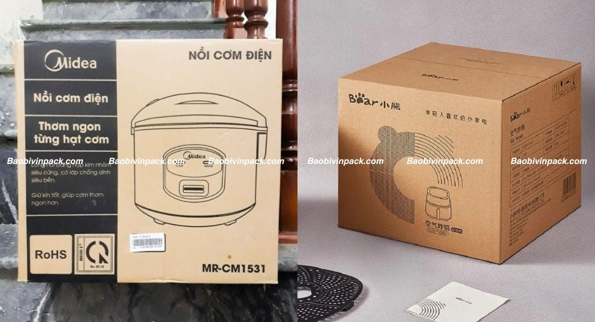 Thùng carton đựng dụng cụ nhà bếp