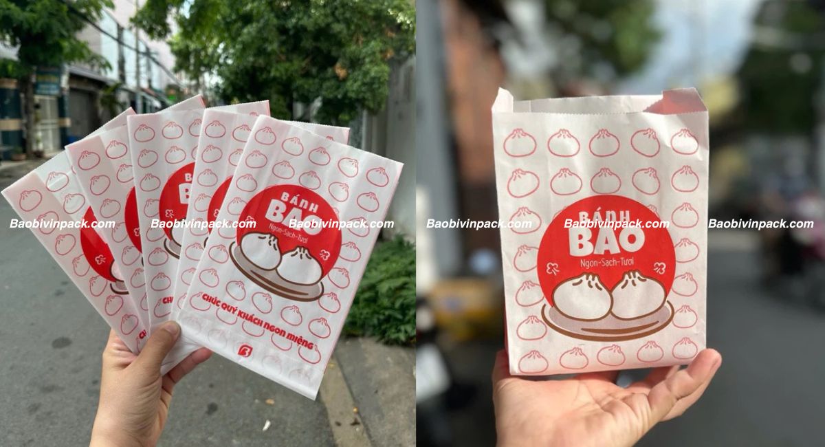 Túi giấy kraft đựng bánh bao