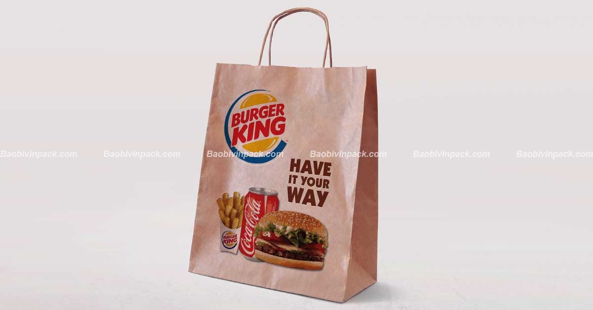 Túi giấy đựng bánh hamburger - 2