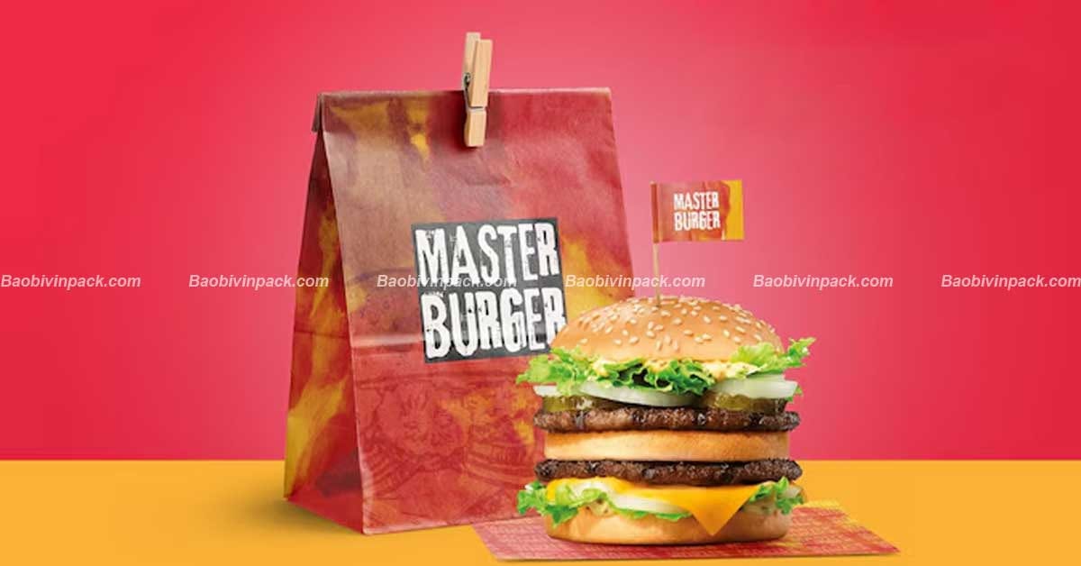 Túi giấy đựng bánh hamburger - 3