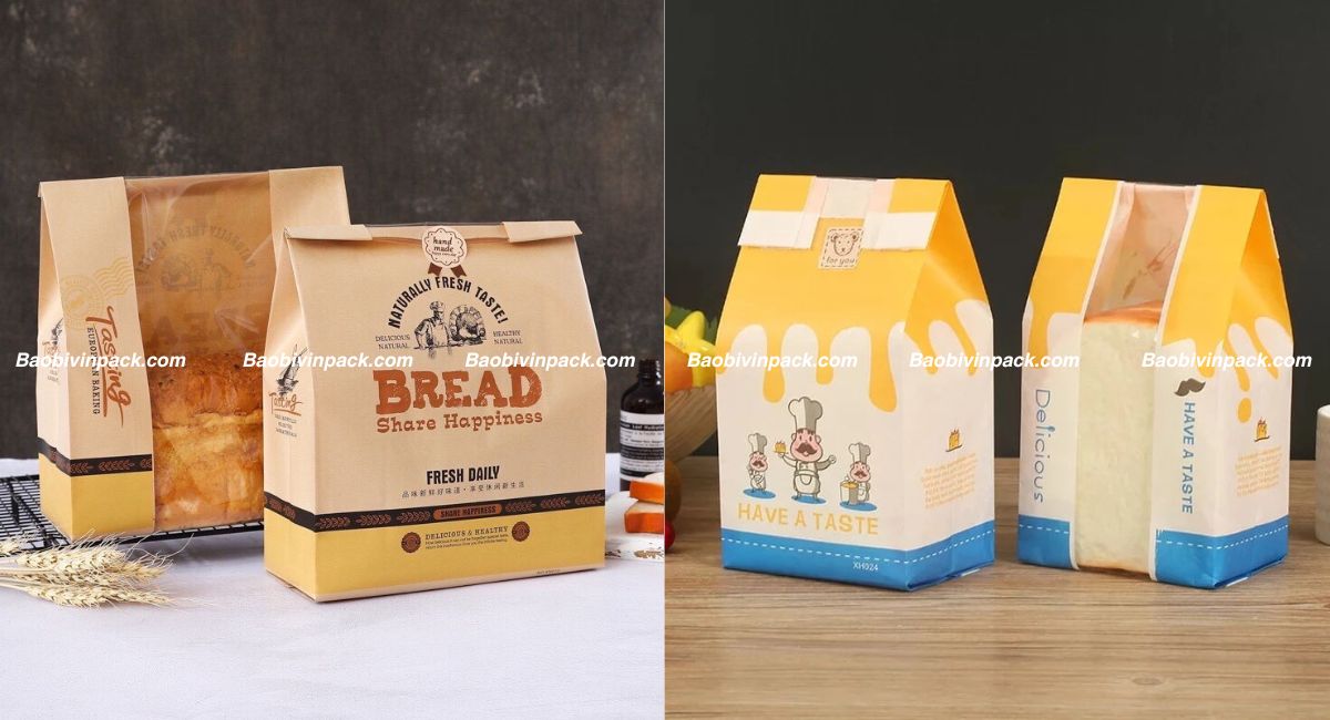 Kích thước túi giấy đựng bánh mì sandwich