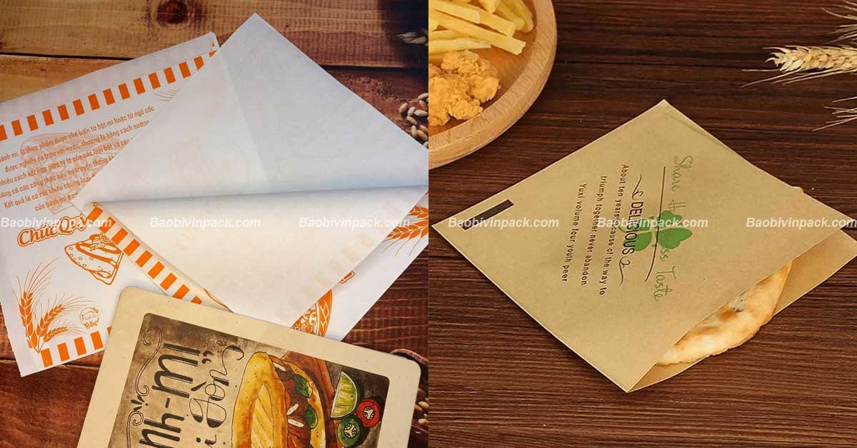 Túi giấy đựng bánh mì tam giác - 1