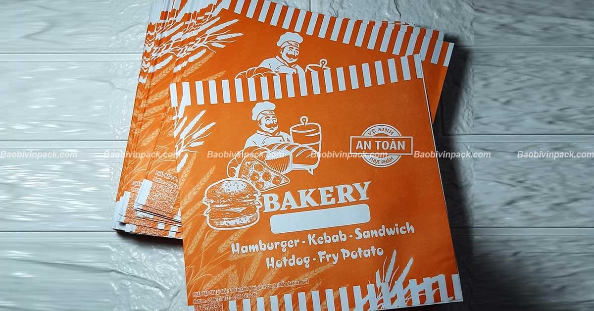 Túi giấy đựng bánh mì tam giác - 5