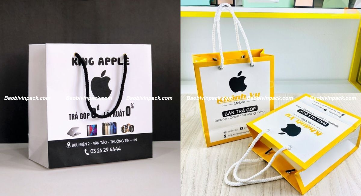 Mẫu túi giấy đựng điện thoại