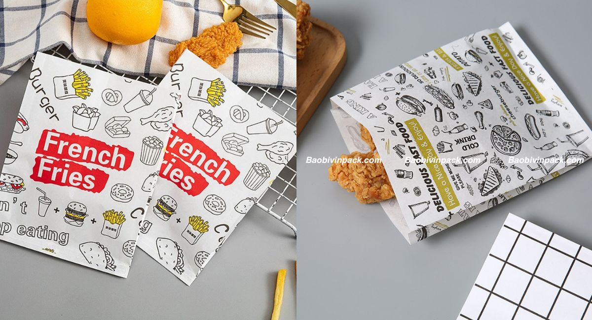 In túi giấy đựng đồ chiên