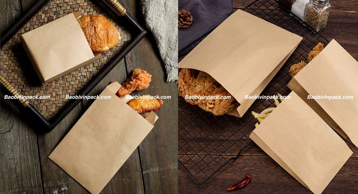 Kích thước túi giấy đựng gà rán