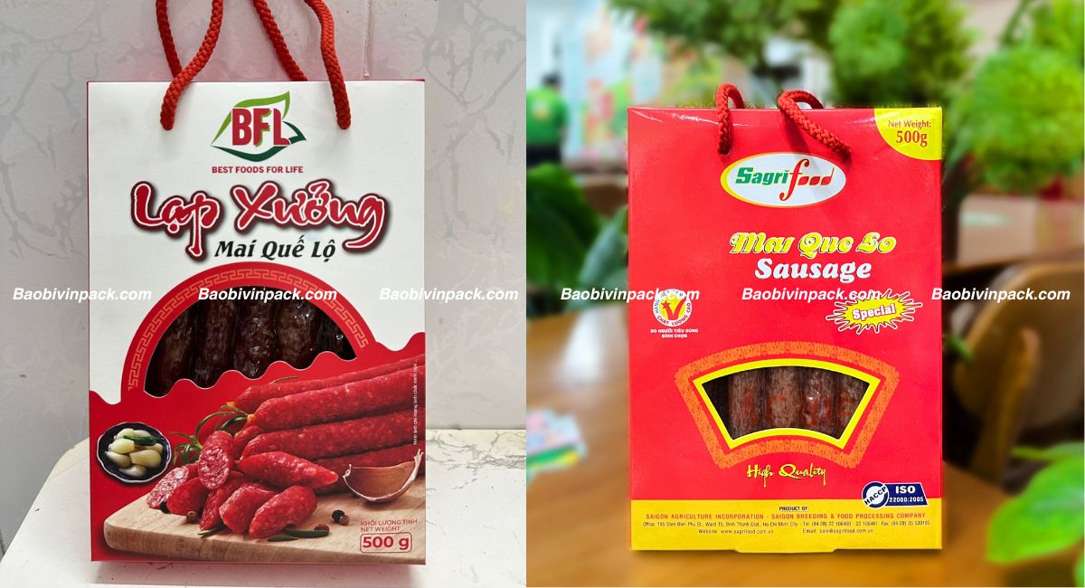 Túi giấy đựng lạp xưởng