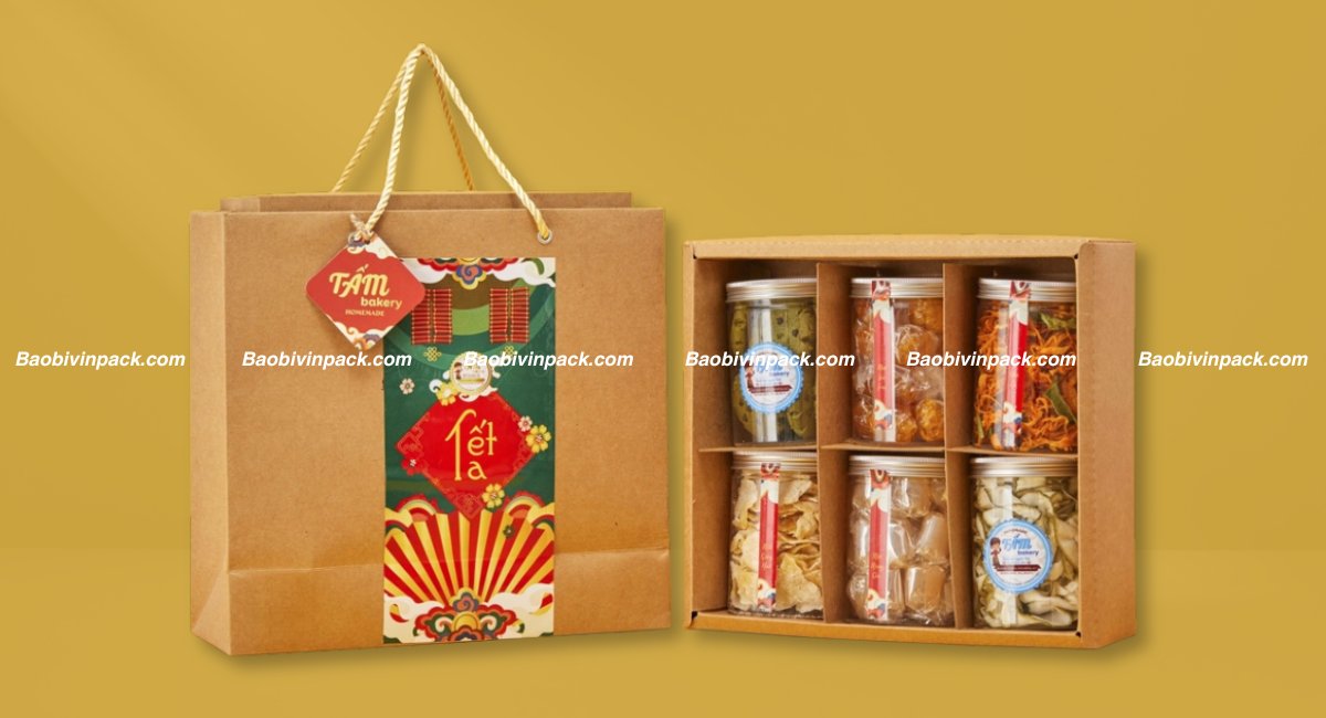 Túi giấy kraft đựng mứt