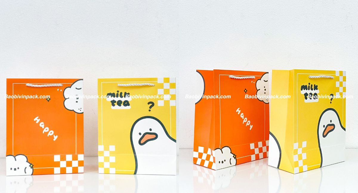 Mẫu túi giấy đựng trà sữa