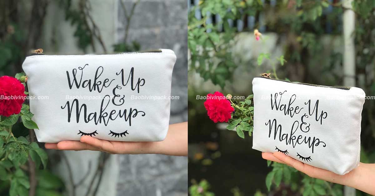 Túi vải đựng đồ trang điểm - 1