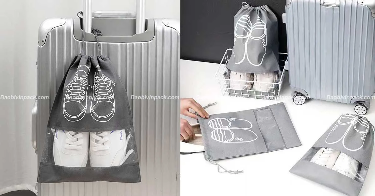 Túi vải đựng giày dây rút