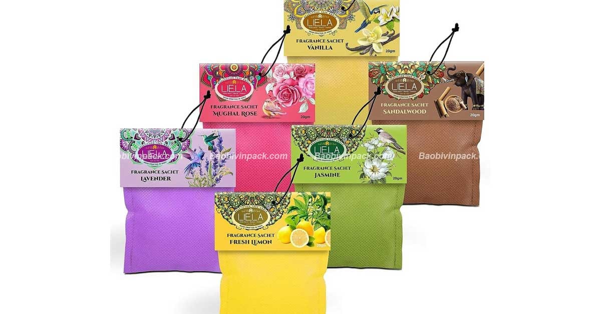 Túi vải thoát hương với đa dạng màu sắc, in ấn theo yêu cầu