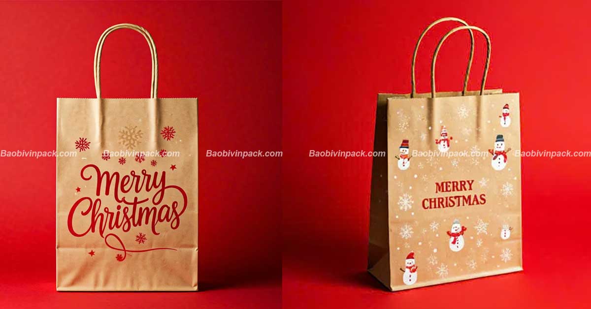 Túi giấy đựng quà Noel