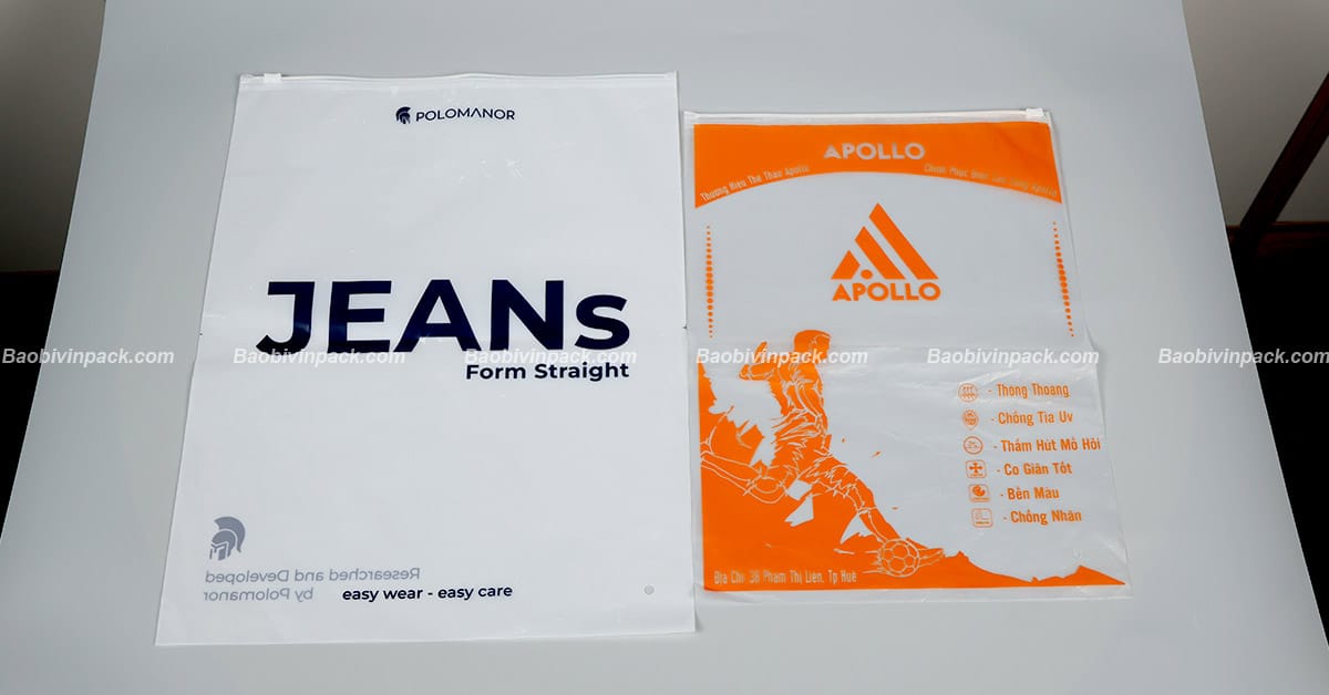 In túi nilon mẫu túi zipper khóa kéo Vinpack