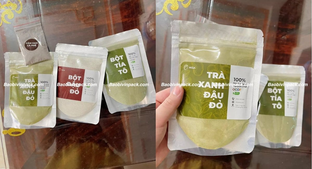 Túi zip bạc đựng mỹ phẩm