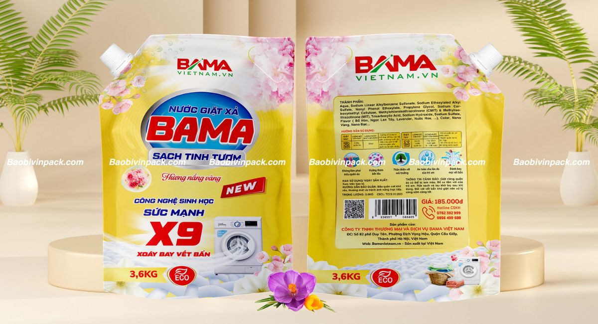 Bao bì đóng gói nước giặt