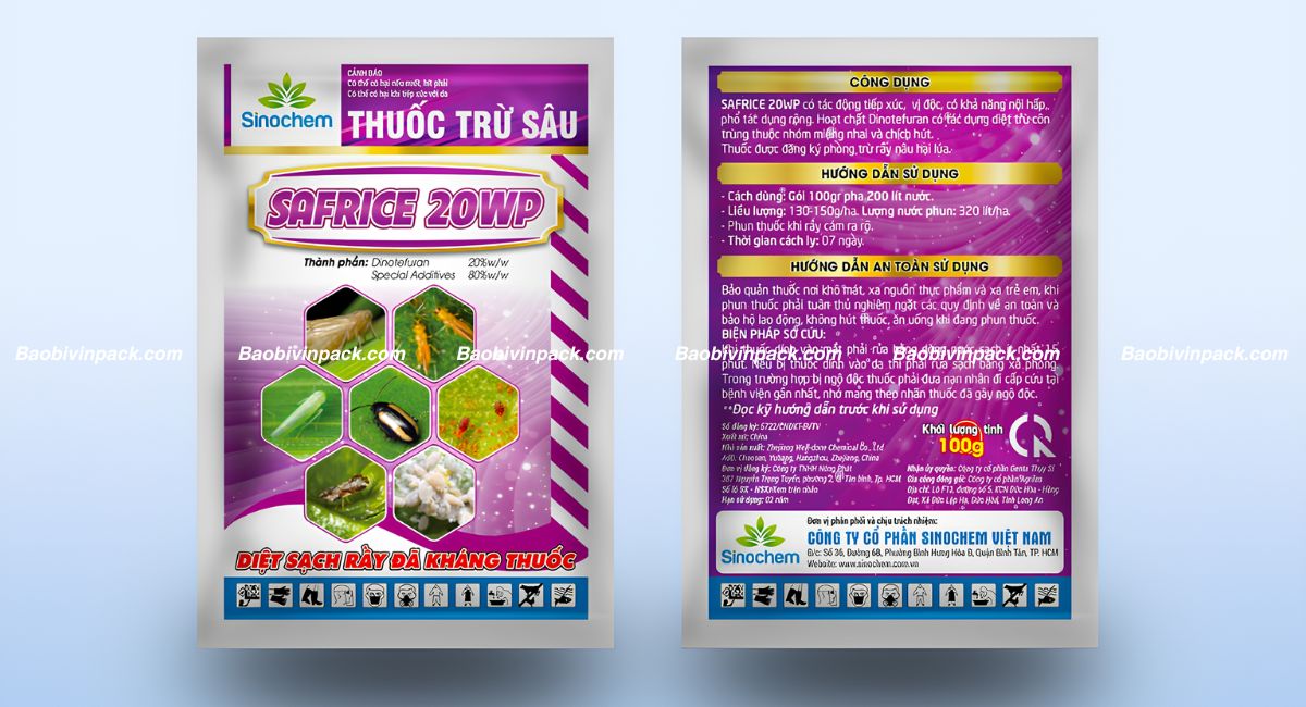 Bao bì nông nghiệp thuốc bảo vệ thực vật